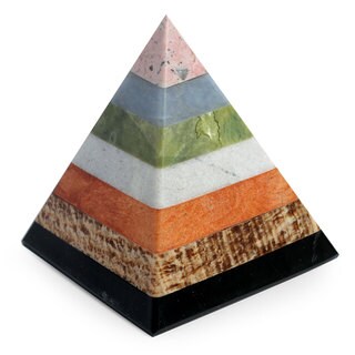 Multi-gemstone 'Energy of the Pyramid' Sculpture (Peru)