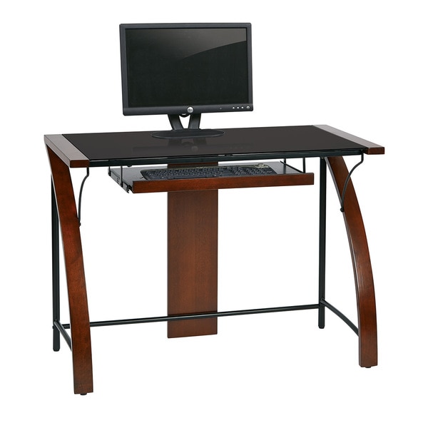 Emmet 40inch Computer Desk with cherry finish 17351465 Overstock