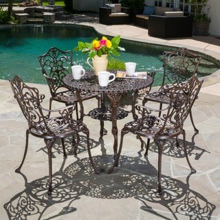 Christopher Knight Home Lauren Outdoor 5-piece Cast Aluminum Dining Set
