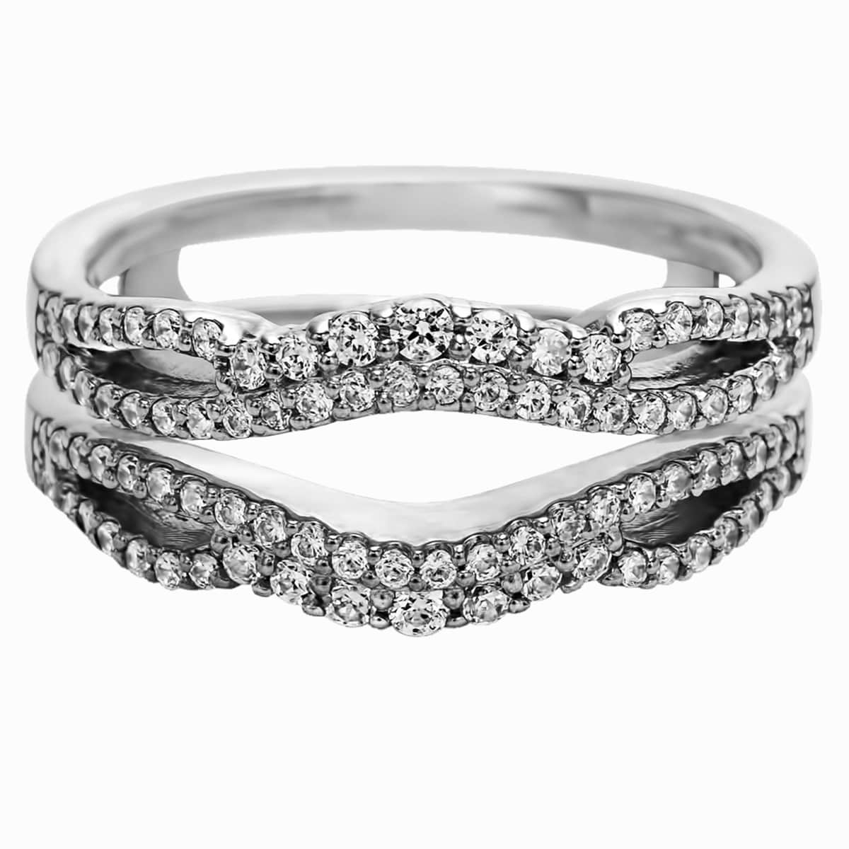 Sterling Silver 1/2ct TDW Diamond Double Infinity Wedding