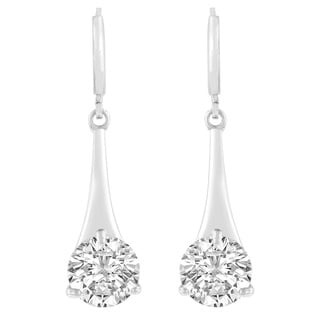 Adoriana Silver Austrian Crystal Elegant Drop Earrings