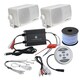 Pyle KTHSP410 600-watt 2-channel Bluetooth Marine Sound System with Pair of 3.5-inch Box Speakers and 50-foot Wire