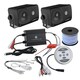 Pyle KTHSP410 600-watt 2-channel Bluetooth Marine Sound System with Pair of 3.5-inch Box Speakers and 50-foot Wire