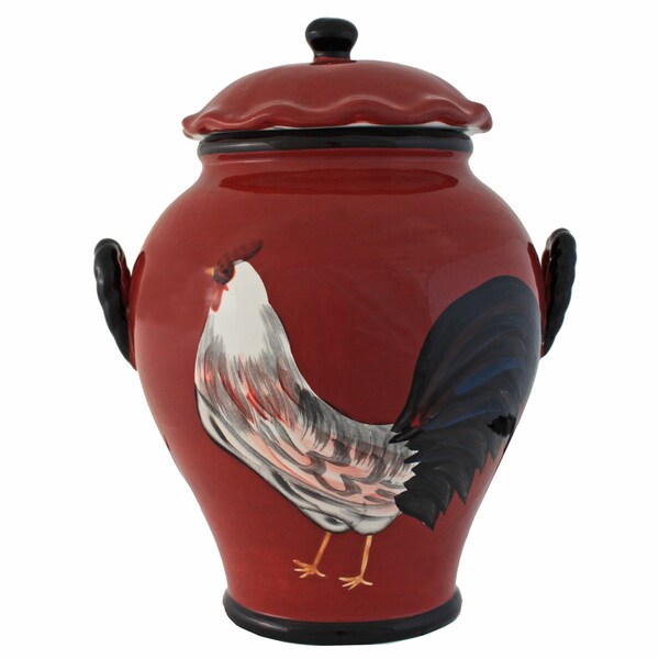 Rooster Country French Collection Hand-painted Cookie Jar