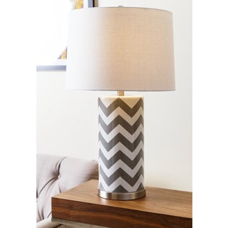 ABBYSON LIVING Madison Grey Chevron Table Lamp