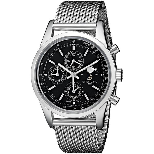 Breitling Men's A1931012-BB68 'Transocean 1461' Automatic Chronograph Silver Stainless steel Watch