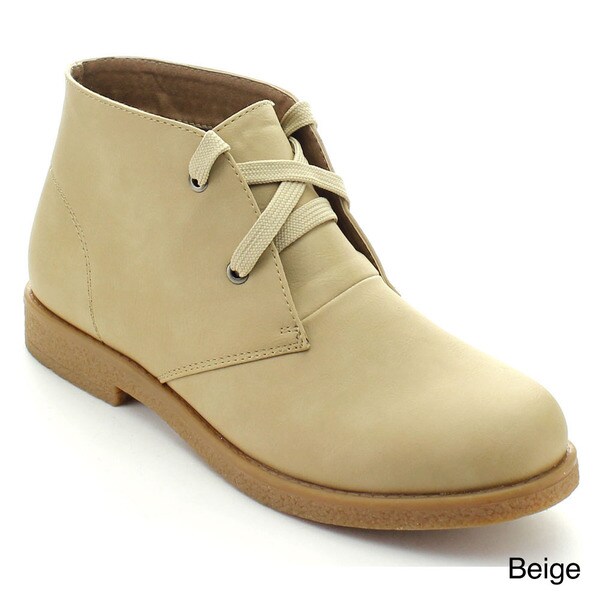 Nature Breeze Ease-01 Women's Stylish Stitching Lace Up Ankle Bootie Oxfords