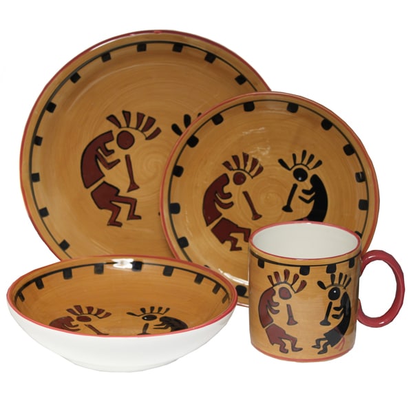 Southwestern Collection Handpainted 16piece dinner set Overstock