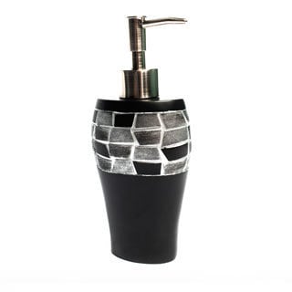 Classic Black and Silver Tile Patchwork Bath Accessory Collection - 7 Options Available