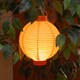 Battery Operated Orange Paper Lanterns (Set of 3)