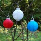 Battery Operated Turquoise Paper Lanterns (Set of 3)