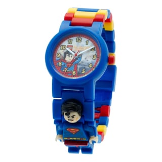 LEGO Super Heroes Superman Kid's Minifigure Interchangeable Links Watch