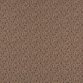 C595 Brown Geometric Rectangles Durable Upholstery Fabric