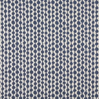 A0010E Blue Off White Circle Striped Upholstery Fabric