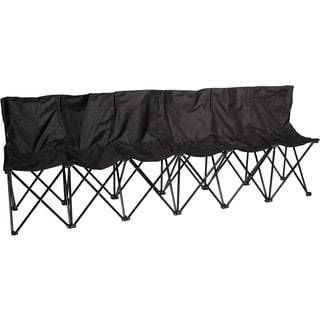 Trademark Innovations 6-person Folding Sports Sideline Bench Black Sports Sideline Bench