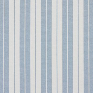 Aero Blue and White Ticking Stripes Heavy Duty Upholstery Fabric