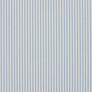 Aero Blue and White Ticking Stripes Cotton Upholstery Fabric