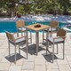 Corvus Jasmine Outdoor Bar Set with Sunbrella Fabric Cushions