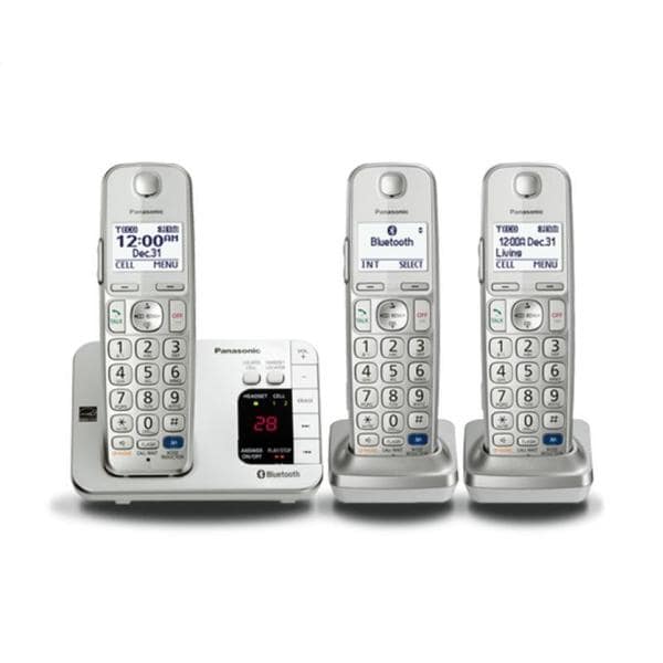 Panasonic KX-TGE263S Link2Cell Bluetooth Enabled Phone with Answering Machine and 3 Cordless Handset (Refurbished)