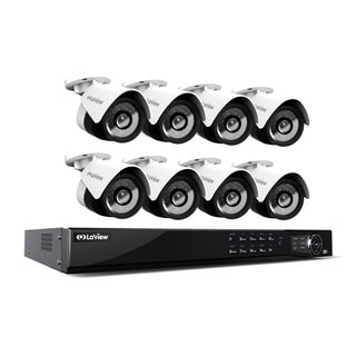 LaView 8 Channel 1080p IP True PoE NVR with 2TB HDD, (8) 1080p IP Full Motion Night Vision Cameras, and Remote View App