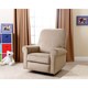 Abbyson Living Perth Beige Fabric Swivel Glider Recliner Chair