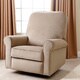 Abbyson Living Perth Beige Fabric Swivel Glider Recliner Chair
