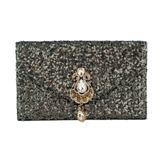 Handcrafted Sequined 'Maharani' Clutch Handbag (India)