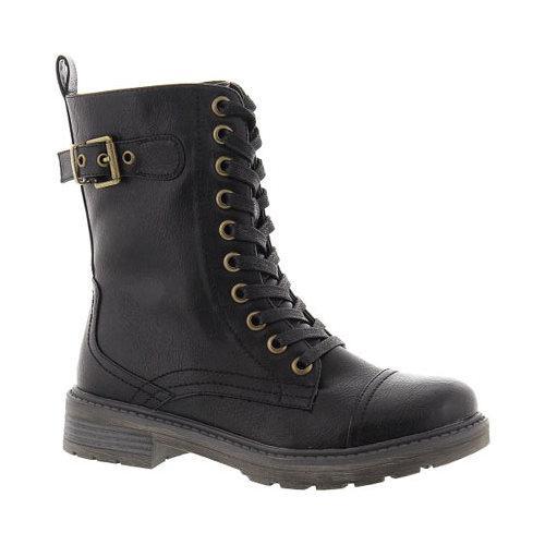 Women's Wanderlust Kolbi Combat Boot Black Polyurethane 18618650 Shopping
