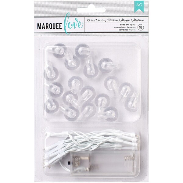 Heidi Swapp Marquee Love Light Kit 37.5in Strand & 18 (.75in) Bulb Caps