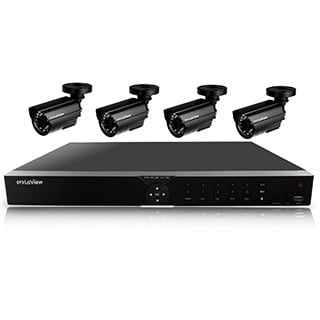 LaView 8 Channel, 4 Camera High Resolution Security Surveillance System with 500GB Hard Drive and Remote Viewing
