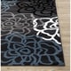 Contemporary Modern Floral Flowers D.Grey Area Rug (7'10 x 10'2) (As Is Item)
