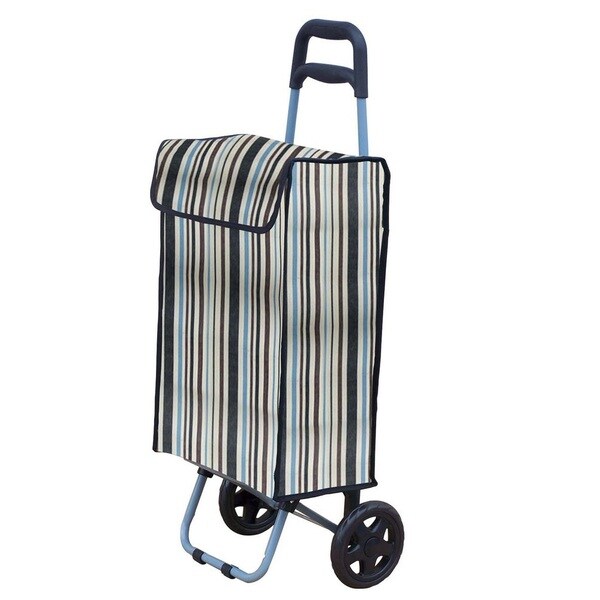 Home Basics Striped Shopping Cart