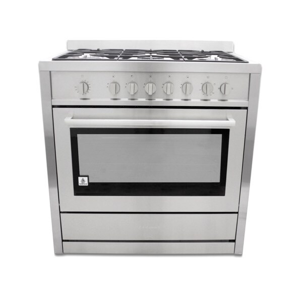 Freestanding/ Slidein Stainless Steel 36inch Gas Range (cos965ag