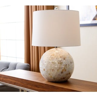 ABBYSON LIVING Ariana Mother of Pearl Mosaic Round Table Lamp