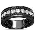 Noori 14k Black Gold Men's 1 1/2ct TDW Black Diamond Wedding Band