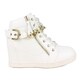 Fahrenheit Women's Lace-up Chain Detail Women's Wedge Sneakers