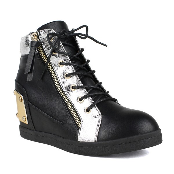 Fahrenheit Women's Lace-up Women's Wedge Sneakers