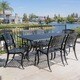 Christopher Knight Home Outdoor Cayman 7-piece Cast Aluminum Black Sand Dining Set