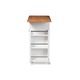 Balmore Modern and Contemporary White Lacquered Wood Kitchen Cart Trolley Cabinet