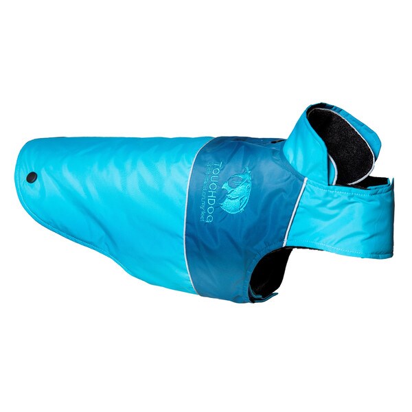 Touchdog Lightening-shield Waterproof Convertible 2-in-1 Dog Jacket with Blackshark Technology