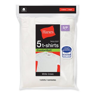 Hanes Boys' Crewneck Undershirt (Pack of 5)