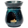 Gorara Stone Teal Jali work Aroma Lamp (India)