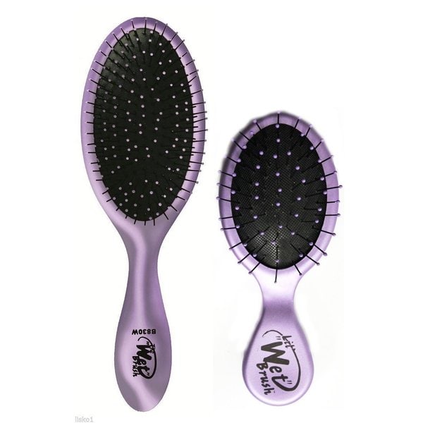 The Wet Brush Metallic Purple Standard Wet Brush and Squirt Brush
