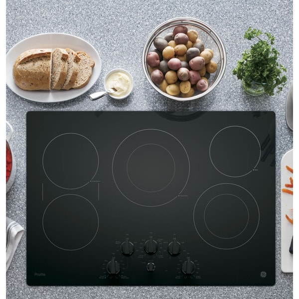 GE Profile Series 30inch Builtin Knob Control Electric Cooktop