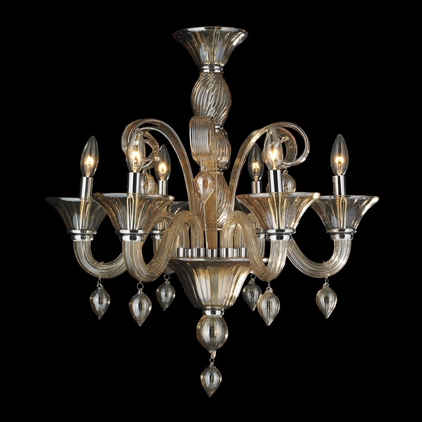 Murano Venetian Style 8 Light Blown Glass In Amber Finish Inch Murano Venetian Style 8 Light Blown Glass In Amber Finish Inch