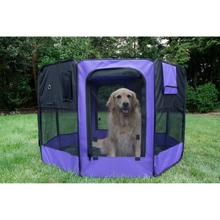 Iconic Pet Purple Portable Soft Pet Play Pen