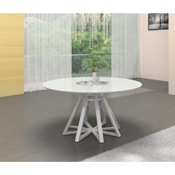 Casabianca Home Star Collection Metal/ Glass Round Dining Table