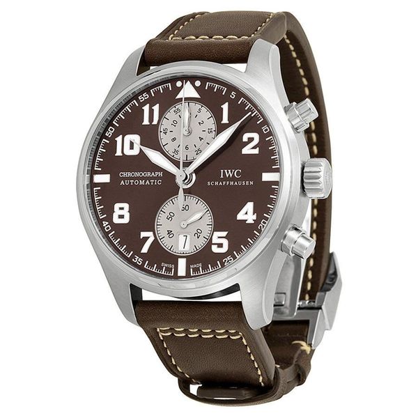 IWC Men's IW387806 'Pilots Antoine De Saint Exupery' Chronograph Automatic Brown Leather Watch