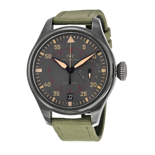 IWC Men's IW501902 'Big Pilot' Automatic Green Canvas Watch