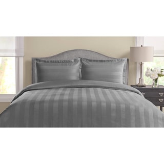 Tuxedo Woven Stripe 100-percent Pima Cotton 3-piece Duvet Cover Set